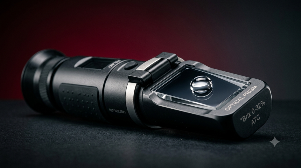 Masurarea gradelor Brix la rosii cu refractometru optic manual